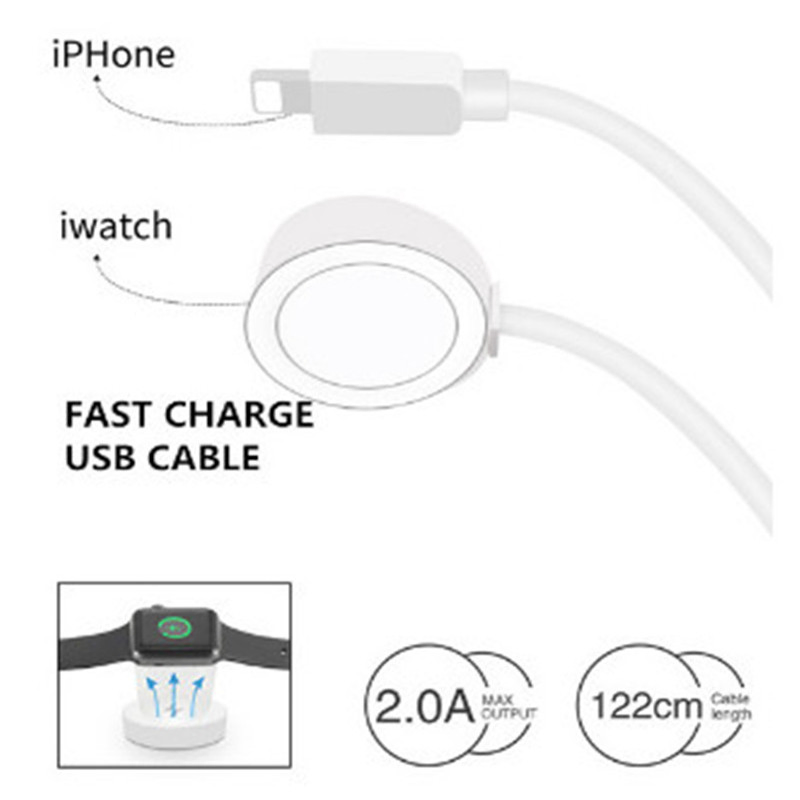 Магнитный беспроводной зарядник 2-в-1 для iPhone и Apple Watch