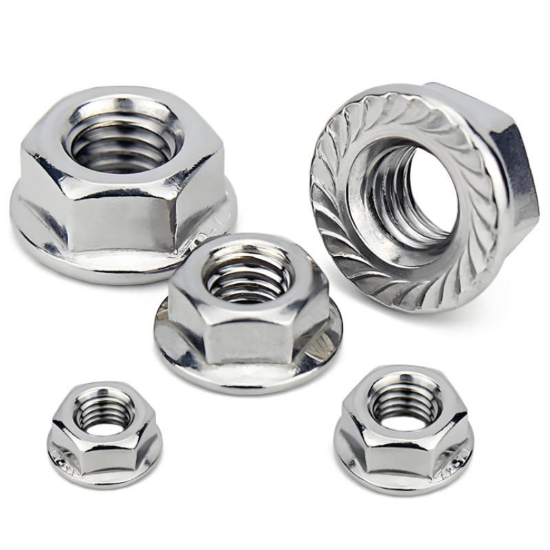 Titanium DIN6923 M5 M6 M8 M10 M12 M14 M16 Hex Flange Nuts Carbon Steel Coated Black Zinc