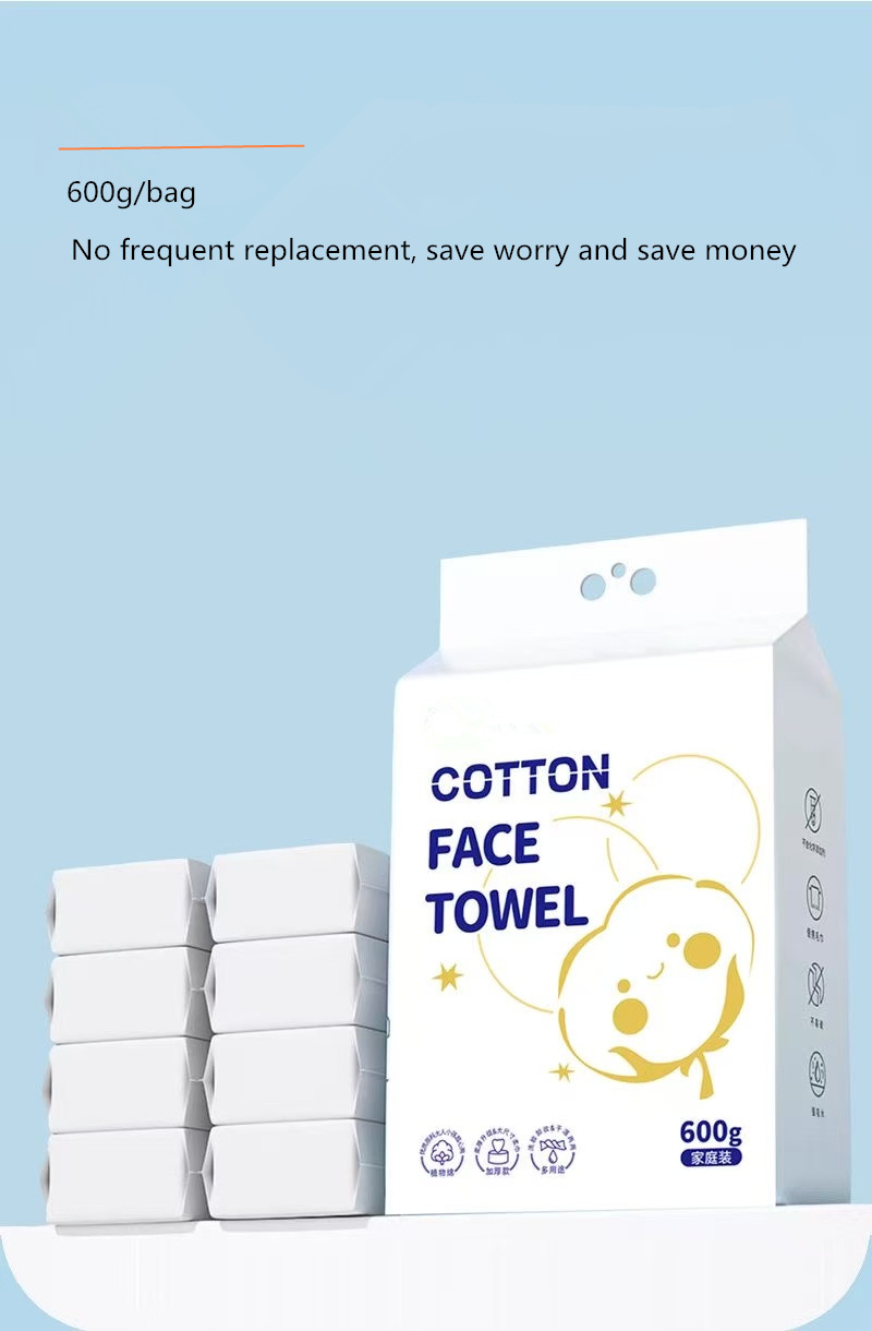 Disposable Towel Cotton Facial Cleansing Tissue with Suspended Suction Type