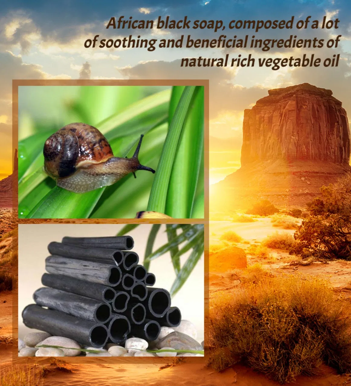 African Black Soap for Skin Whitneing Acne Treatment &amp; Dark Spot Remover Body&Face Bar