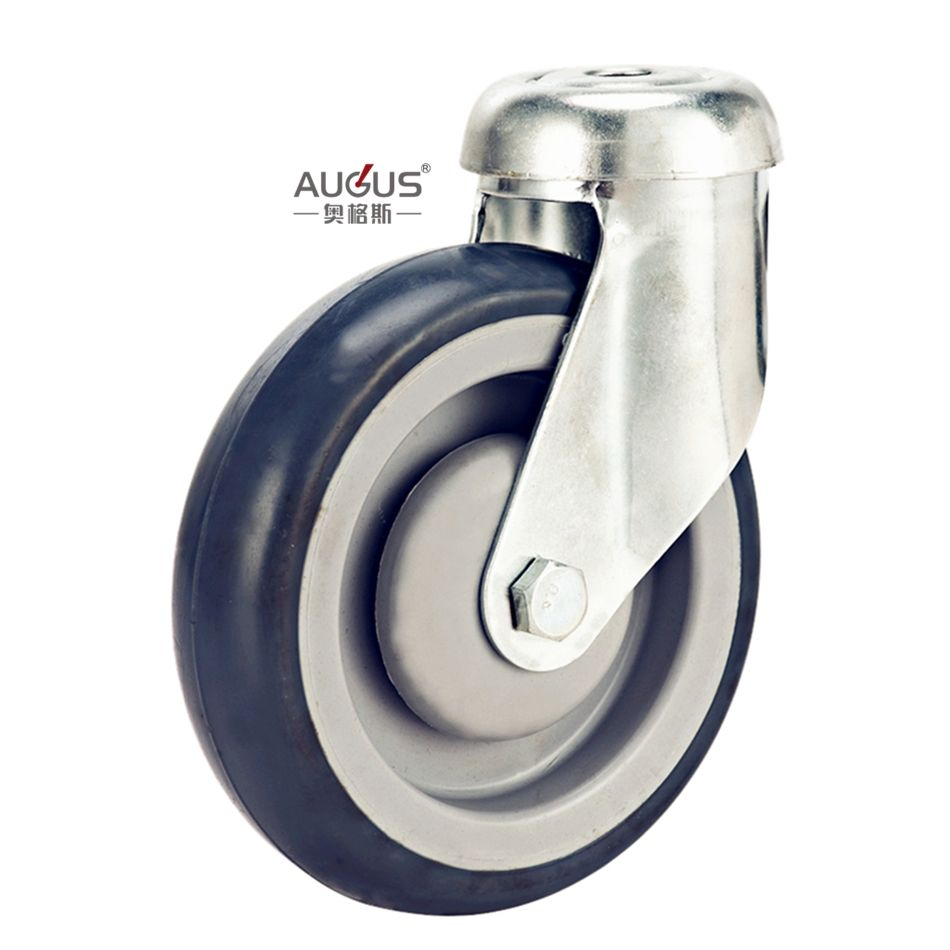 Augus Hot Sales Swivel PU TPR Castor Cart Wheels Stroller Casters Shopping Trolley Wheel