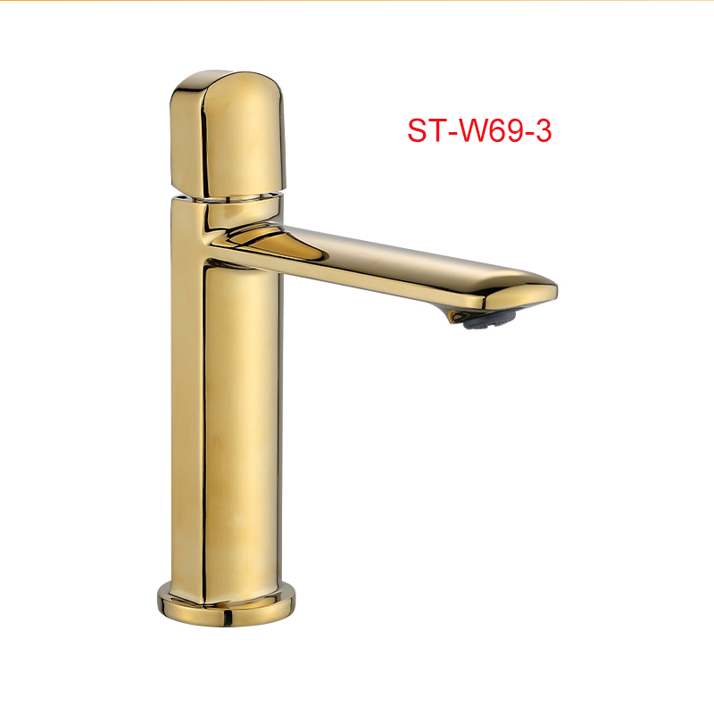 Modern Gold Color Zinc Alloy Basin Tap for Bathroom Sink
