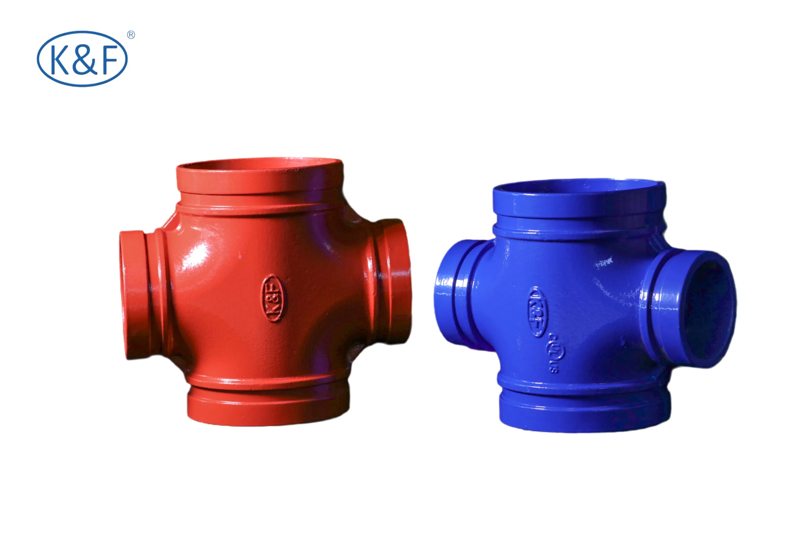 Kanaifu Free Sample Customized Ductile Iron Grooved Pipe Fitting Cross for Water Fire System