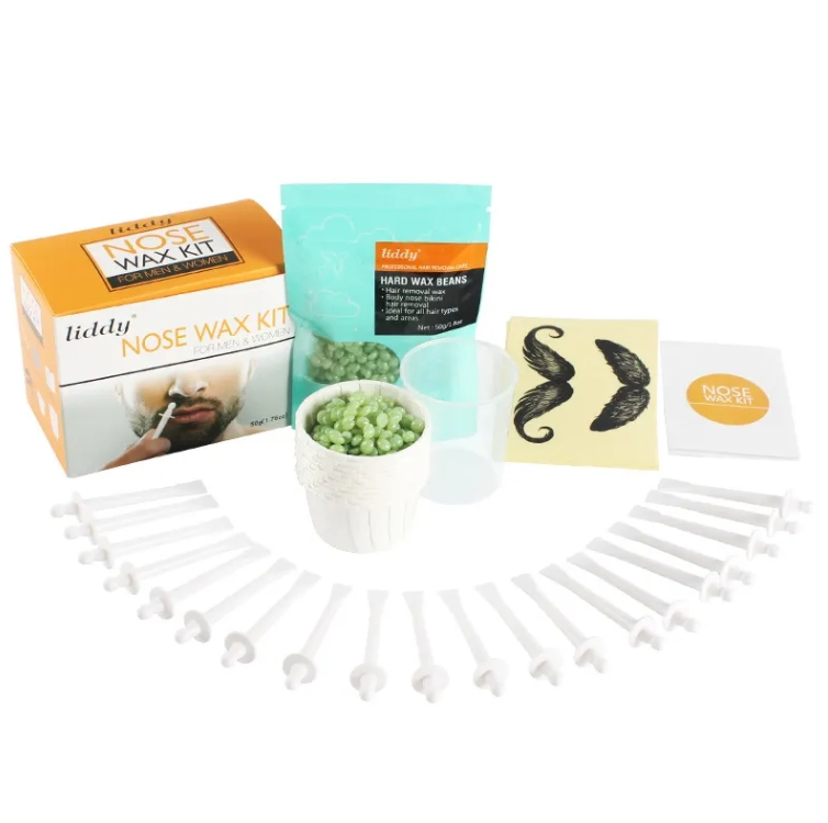Men & Women Quick & Easy Nose Hair Removal Wax Set Paper-Free Nose Hair Wax Beans Nostril Cleaning Wax Kit