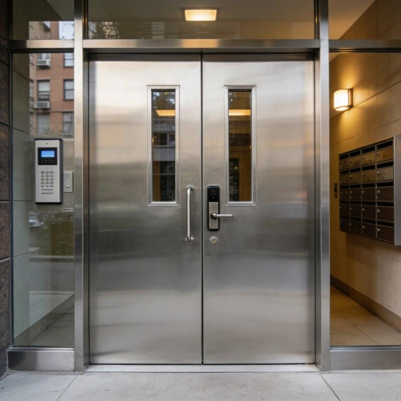 Home Entrance Stainless Steel Door Anti-Theft Security Style