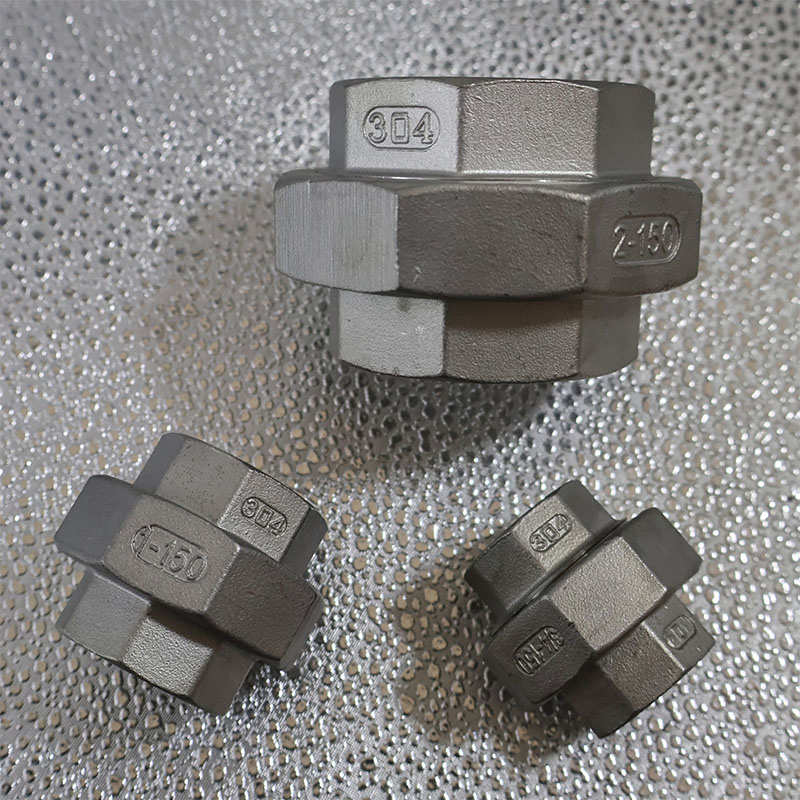 High Pressure 304 Stainless Steel Union for Industrial Pipe Fitting Applications