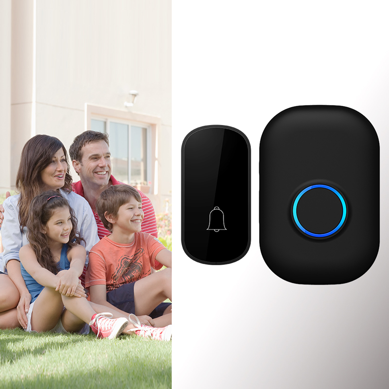 Kinetic Wireless Doorbell Plug-in Chime No Battery Required