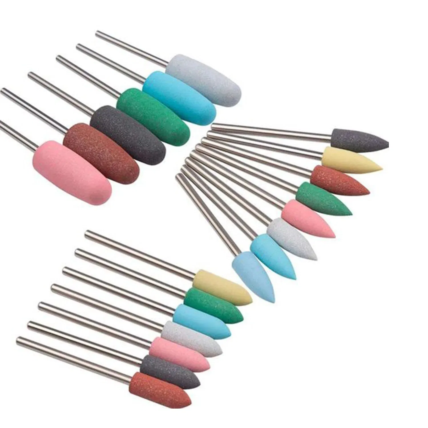 Silicone Nail Drill Bit Smooth Polishing Professional E File Nail Drill Bit Set Manicure Pedicure Tools