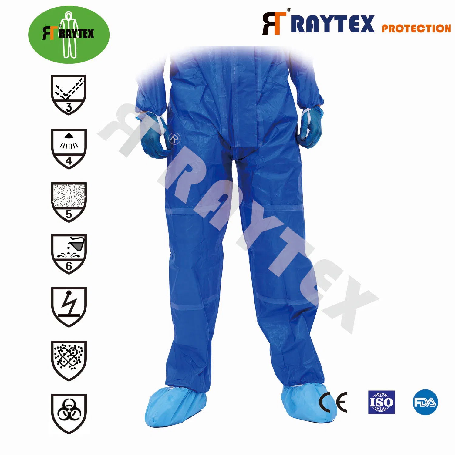 Type5/6 SMS Disposable SMS Protective Overall with Collar (code: 30302)