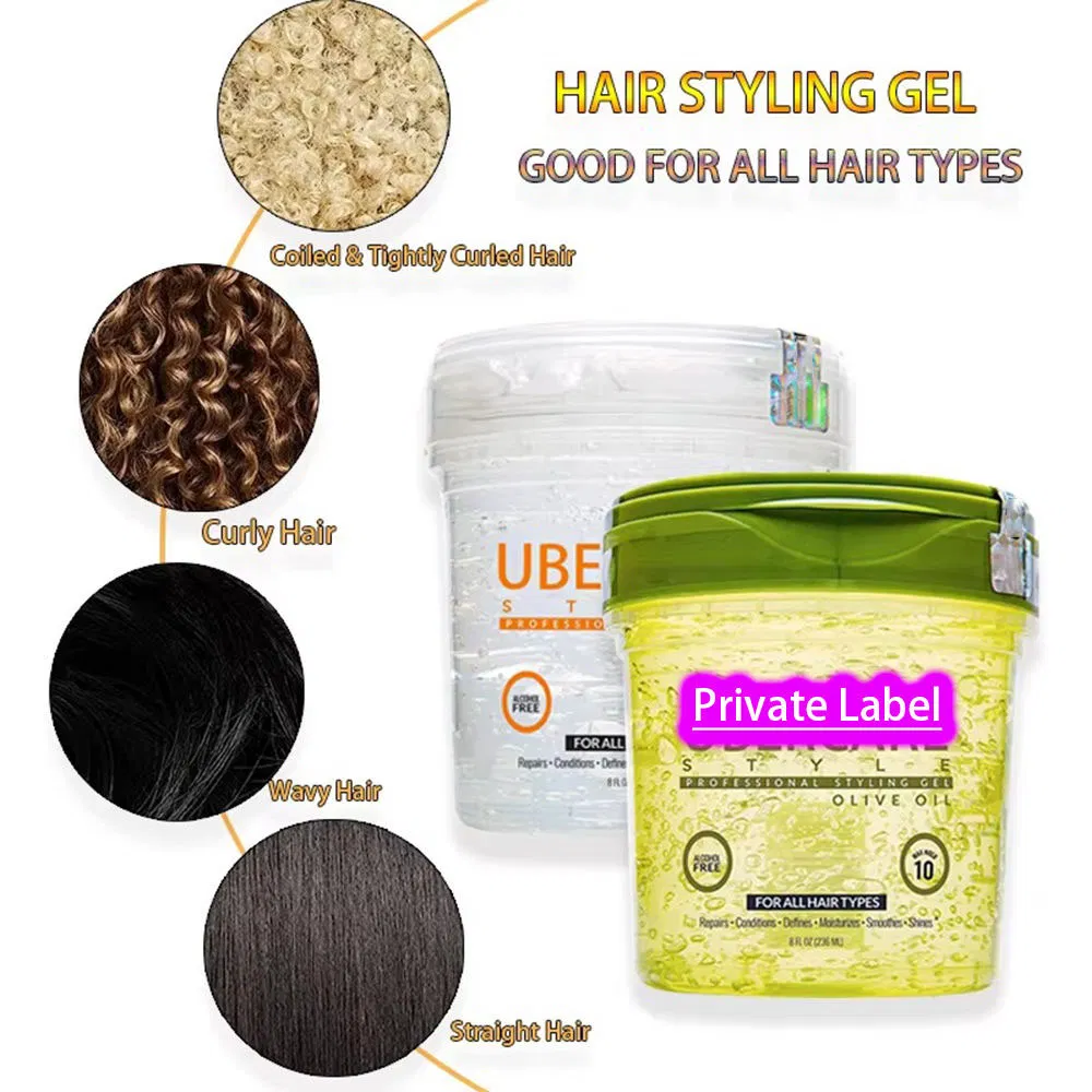 Hair Styling Waxes and Free Styling Gel with Olive Oil for Women Braiding Curly Gel Strong Hold Lock N Twist Slick Hair