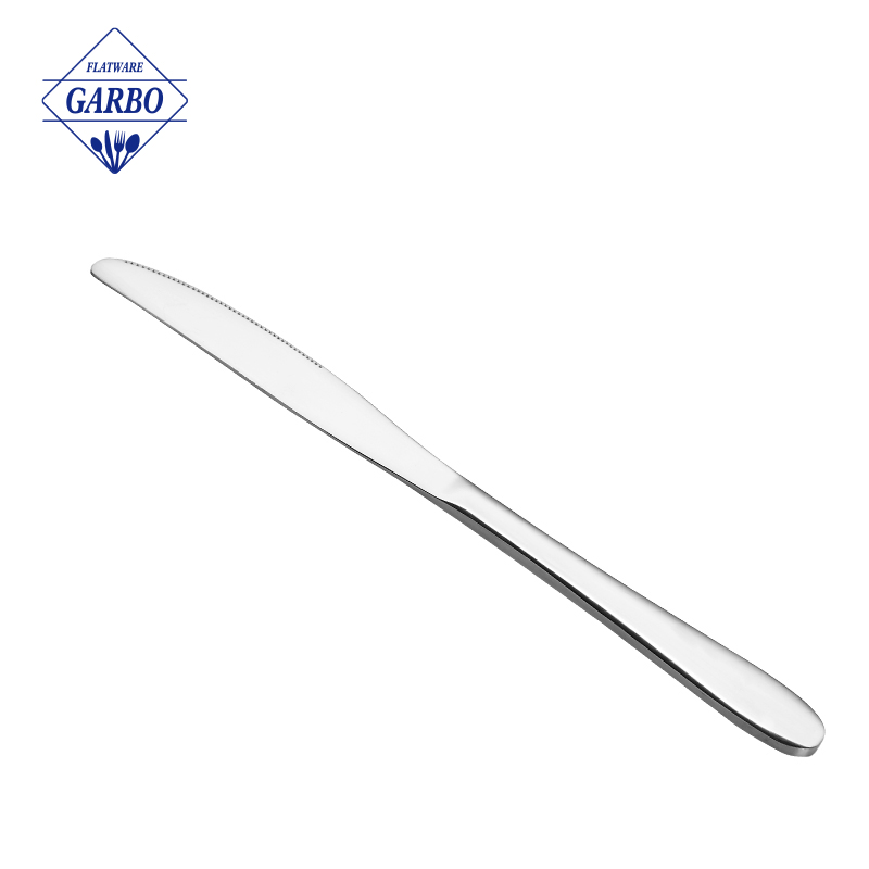 Mirror Polished Solid Silver Stainless Steel 430ss Table Dinner Knife