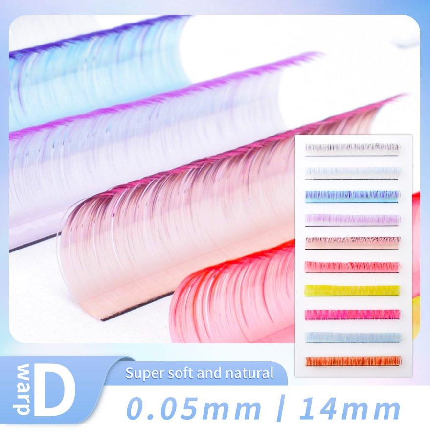 Colored Lash 20d Cluster Lashes Kit with Colored Rainbow Colors