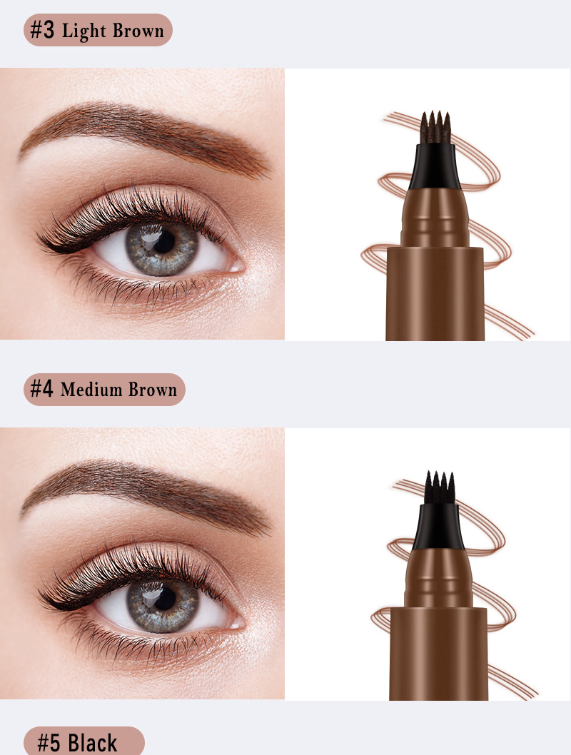 New Style Long-Lasting Waterproof Liqud Fork Tip Eyebrow Pen