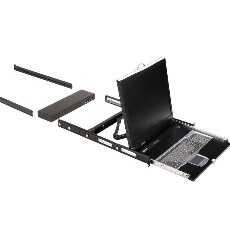 Custom 19LCD Console Drawer with 8-Port Displayport Dp Kvm Switch