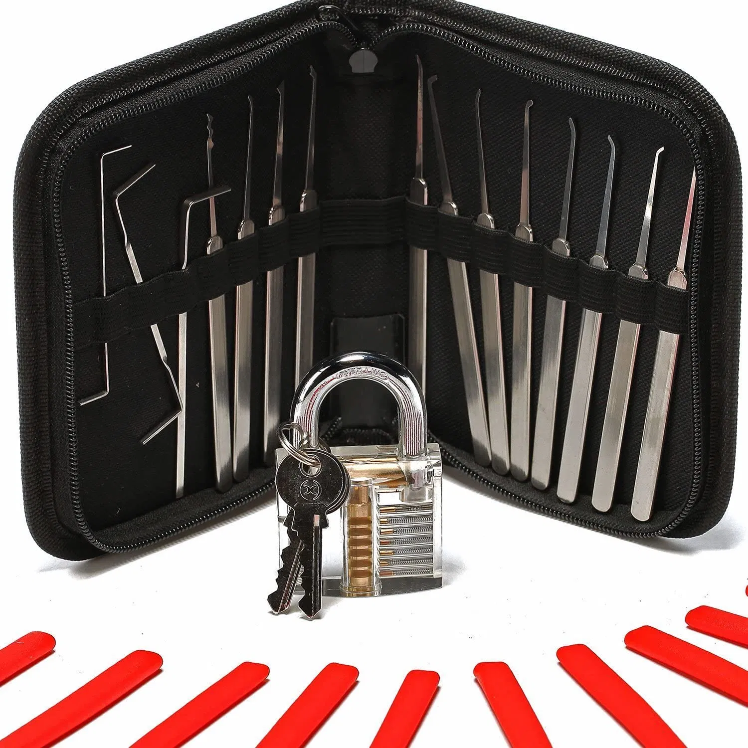 Hot Sale 15PCS Stainless Steel Lock Pick Set, Locksmith Tools (YH9273)