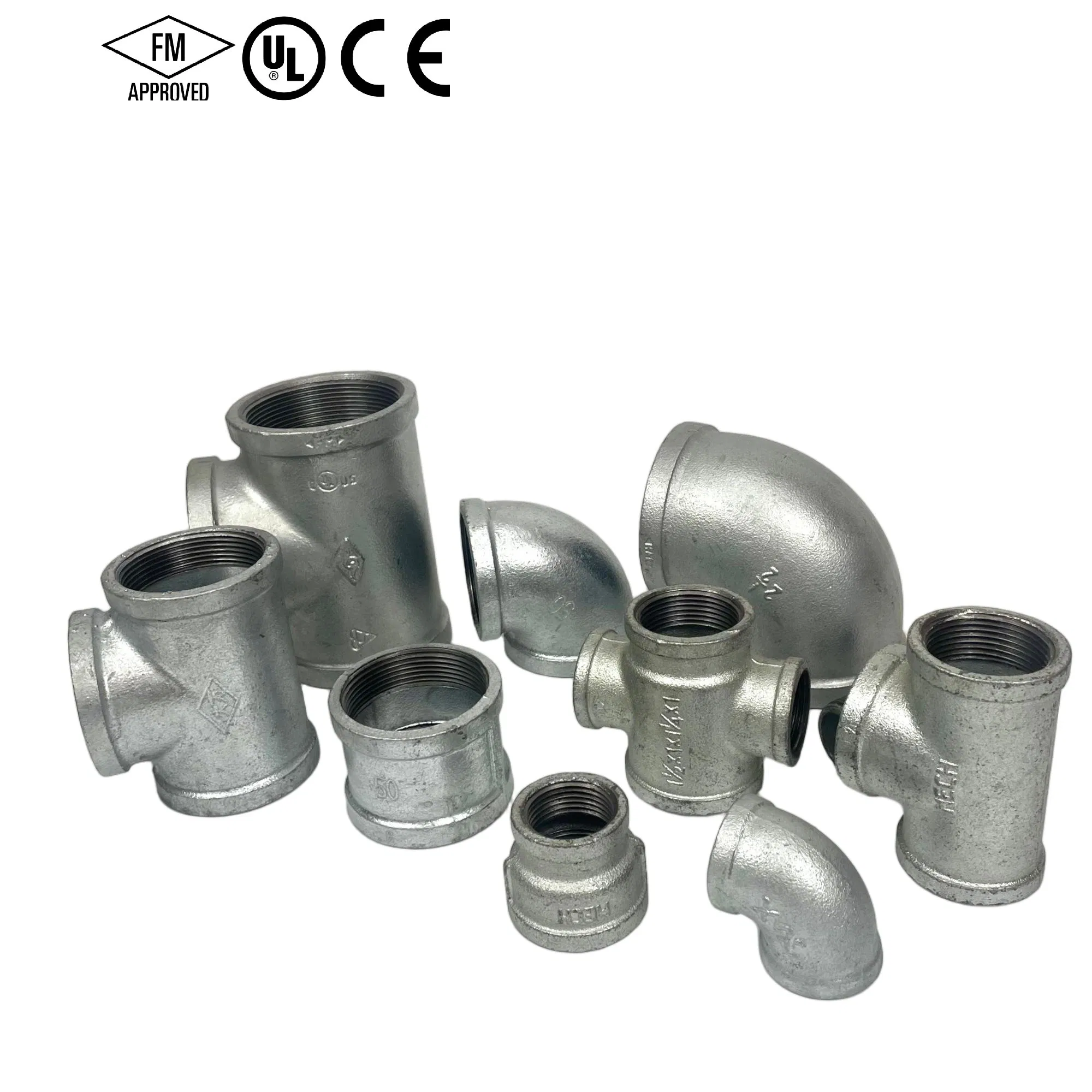 High-Quality Casting Iron Hot DIP Galvanized Malleable Iron Tee Pipe Fitting