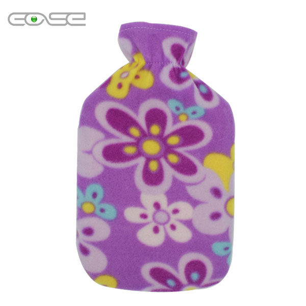 Cozy Heat Water Bottle with Vibrant Floral Cover Design