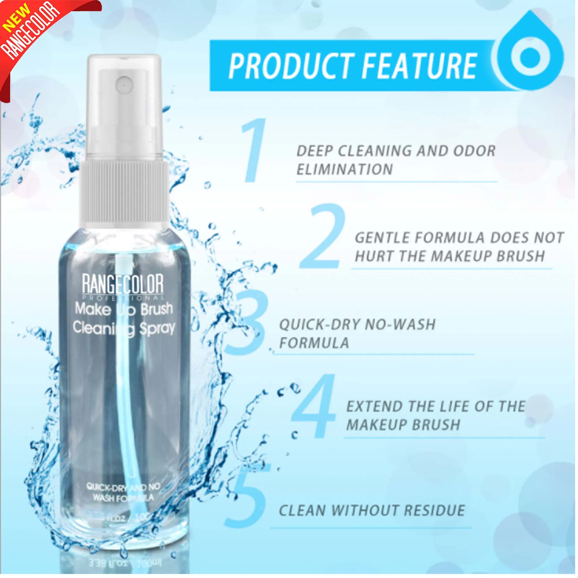 Wholesale 100% Natural Makeup Brush Cleaner Liquid Makeup Brush Shampoo