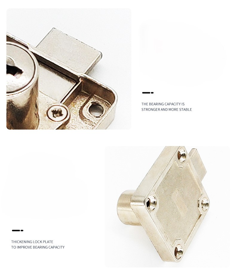 High Quality Self Locking Drawer Sliding Latch Furniture Lock Zinc Alloy Cylinder Latch Hardware Cabinet Lock