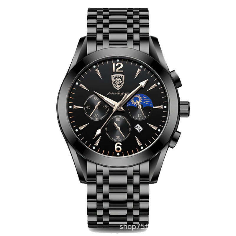 Bodage New Waterproof Luminous Men's Watch Student Belt Quartz Watch