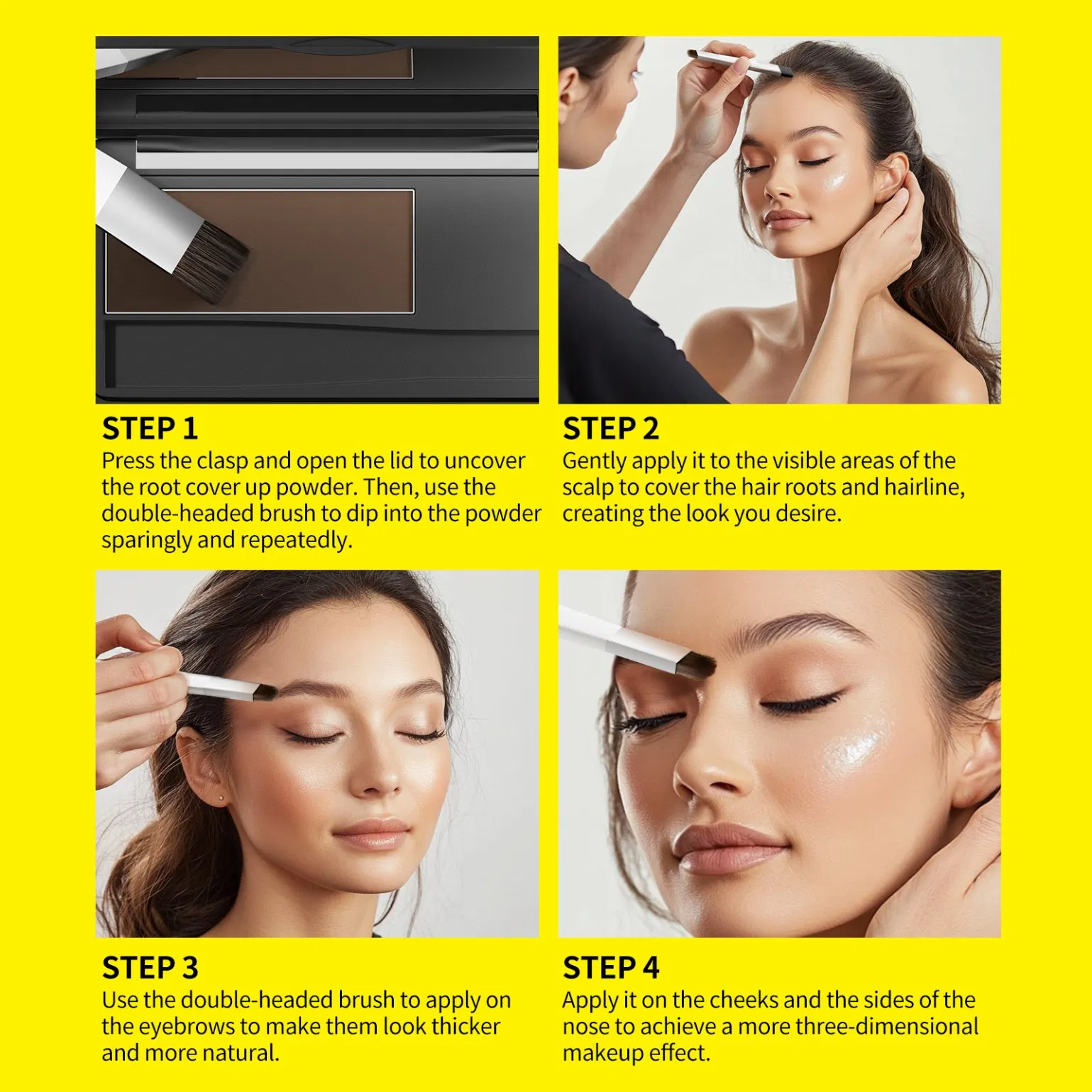New Hairdressing Fast Cover White Hair Temporary Root Touch up Thickening Hairline Powder Hair Loss Concealer