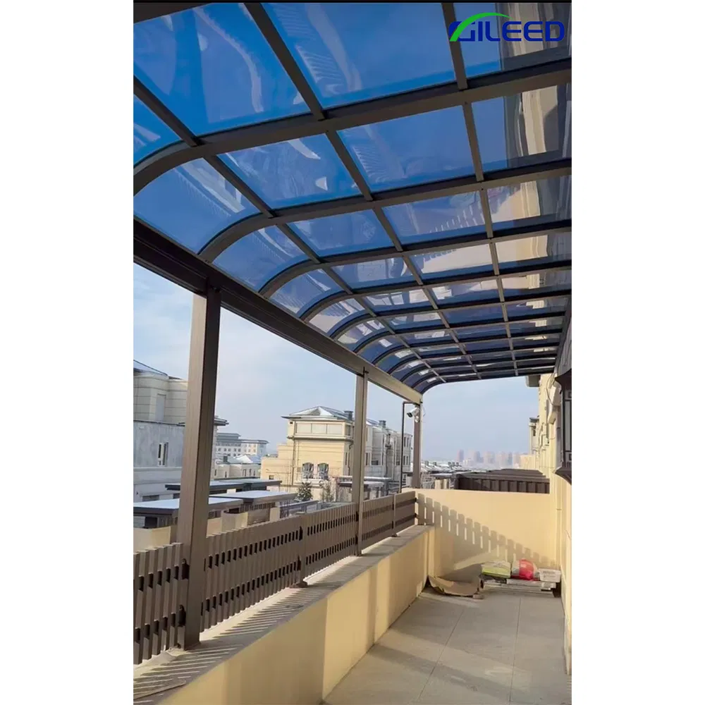 Aluminum Canopy Upgrade Thicken Heat Insulated PC Solid Sheet Roof Awning