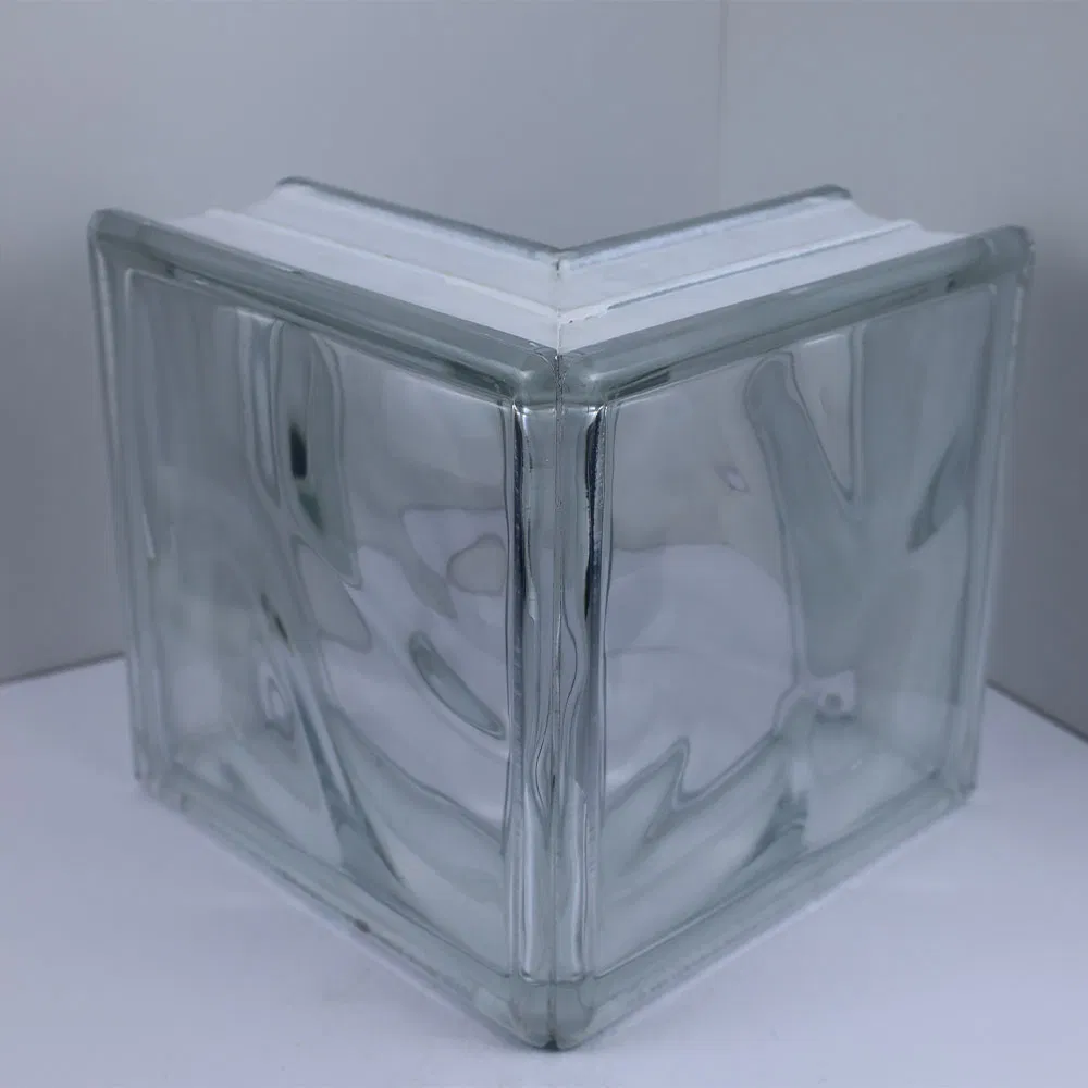 Contemporary Sturdy 190*190*80mm Shaped Hollow Building Glass Bricks for Restaurant Interior Decor