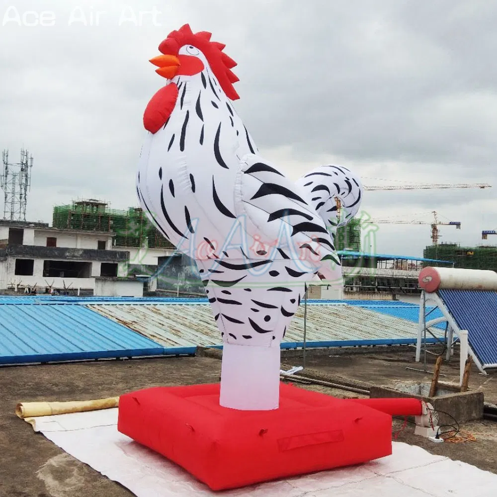 Customized 3mh Inflatable White Chicken Rooster Model for Party Event Decoration