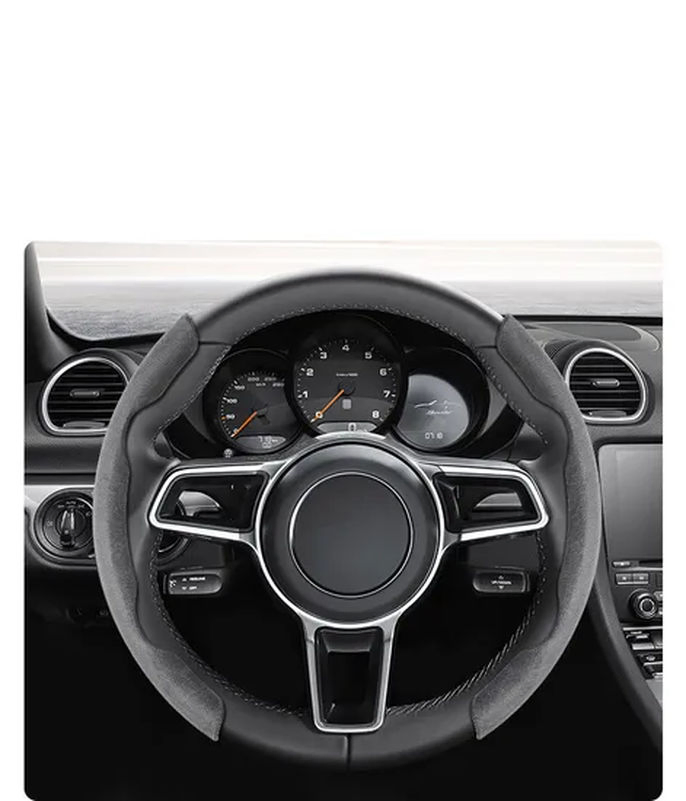 Steering Wheel Cover Anti-Slip Car Sports Protection Universal Car Suede Removable Car Accessories Tg010_4