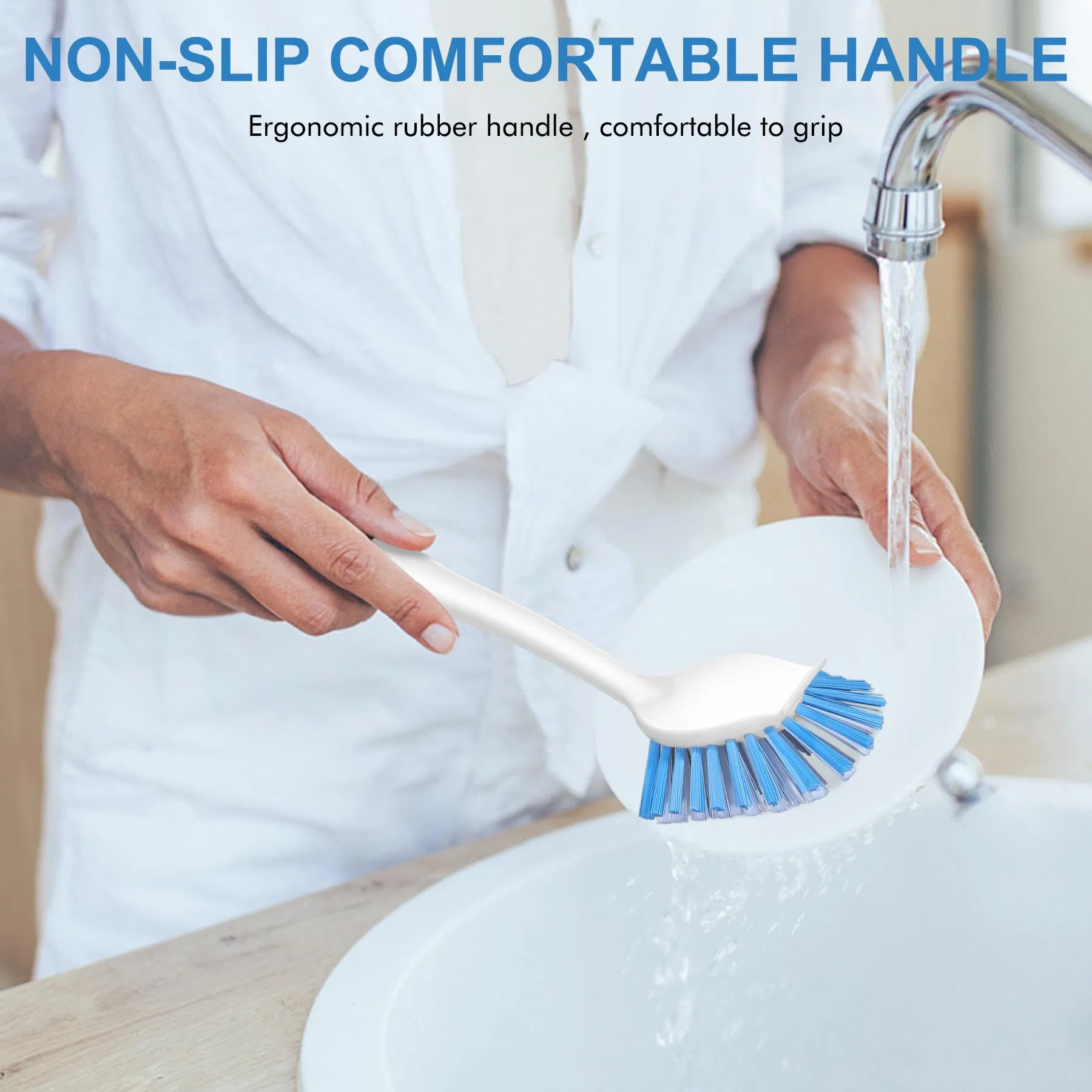 High Quality Long-Handle Plastic Kitchen Cleaning Brush Household Cleaning Tools for Large Pots