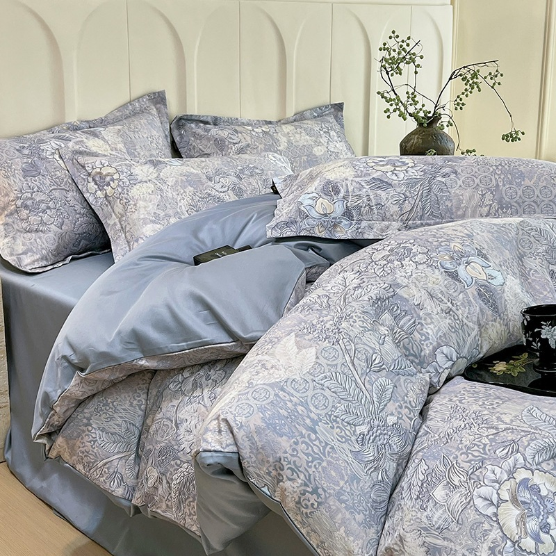 Wholesale Luxury Cotton Home Bed Comfortable Bedding Cover Set Jacquard Bedding