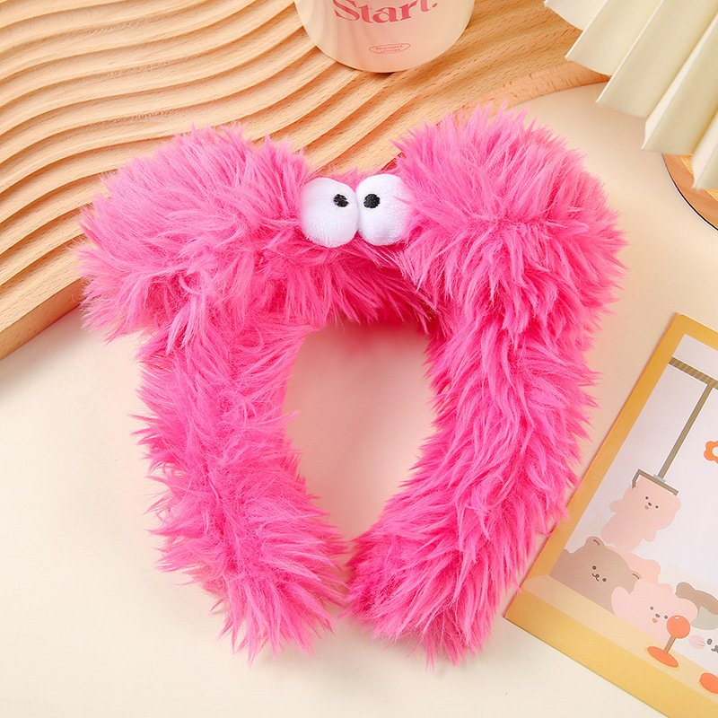 Ugly-Cute and Funny Fluffy Hairband for Face Washing and Face Masks
