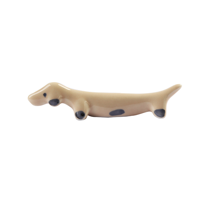 Cute Animal Ceramic Creative Dog Dining Table Hotel Restaurant Pillow Chopstick Holder