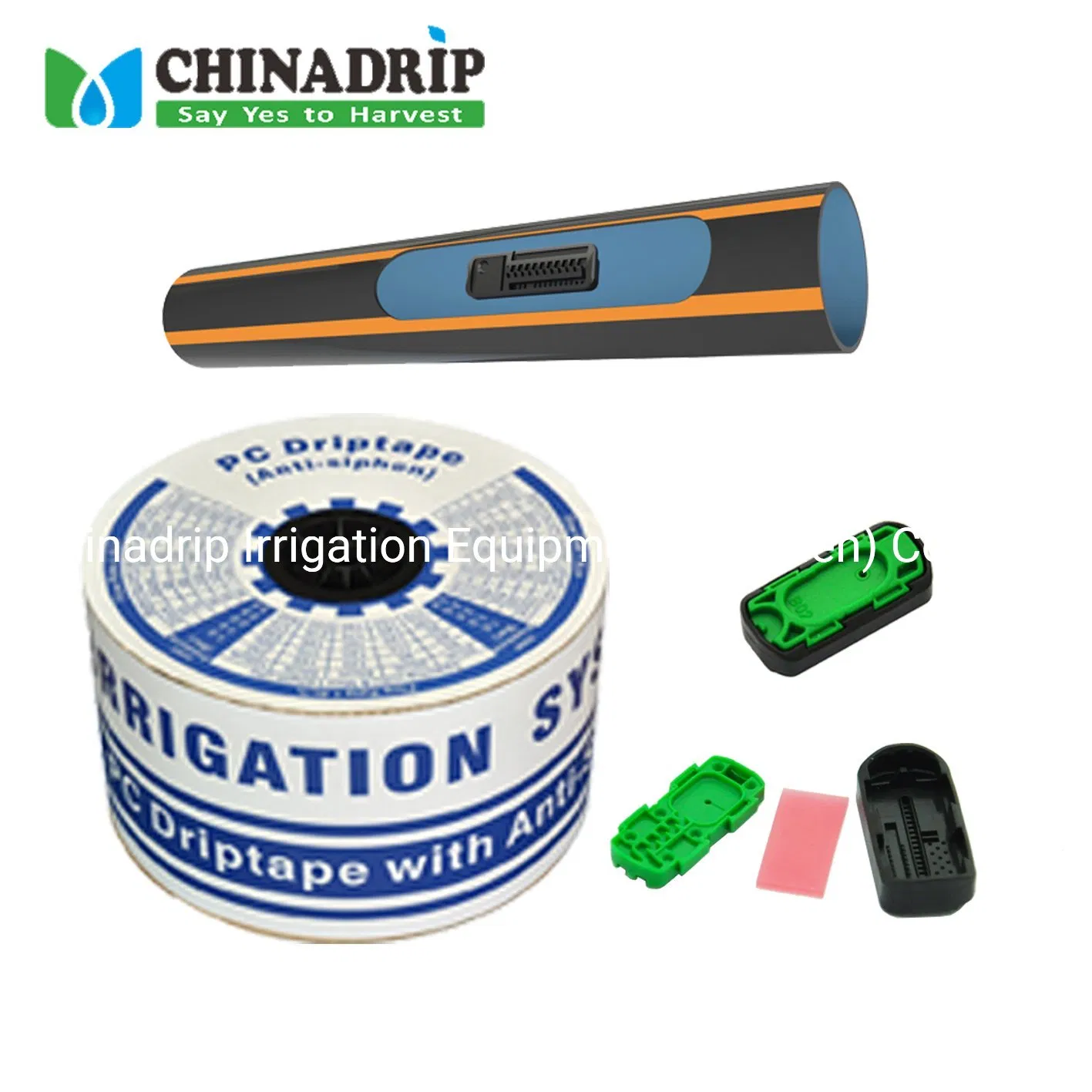 HDPE/PE Material Drip Tape/Pipe with Flat Inline PC Dripper Drip Irrigation Manufacturing