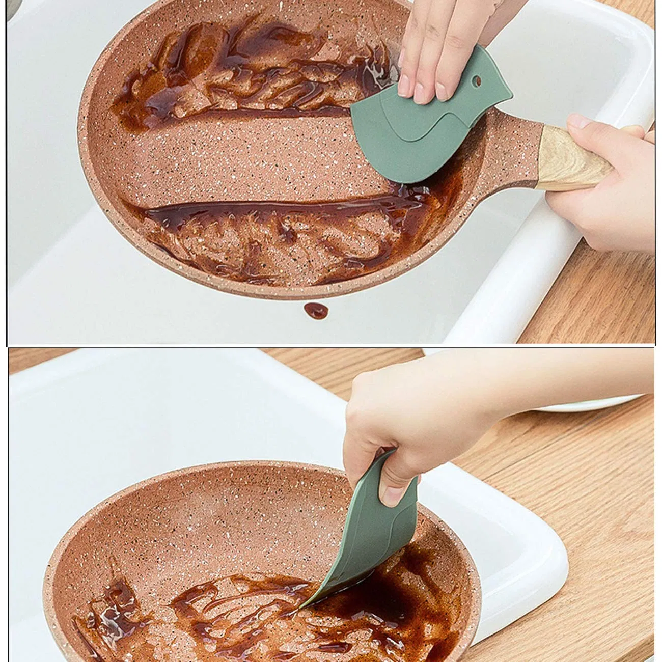 Plastic Cleaner Tools Durable Pot Messy Pan Kitchen Accessory Cooking Bright Scrapers