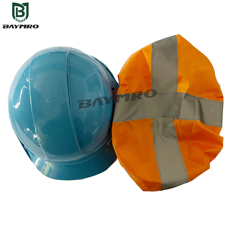 Factory Direct High Visibility Orange Reflective Waterproof Helmet Cover En 20471 En 343
