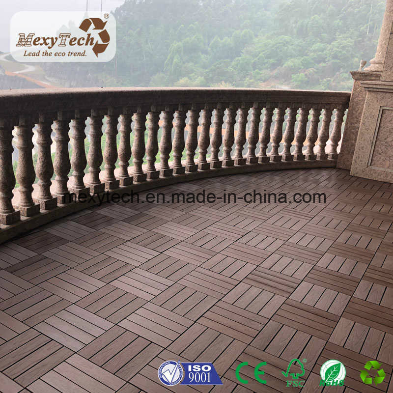 Outdoor DIY Wooden Flooring with Interlocking System 580*580cm Big Tile