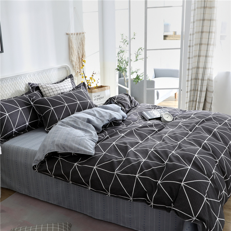 Comfortable Duvet Cover Bed Set Microfiber Home Bedding Set