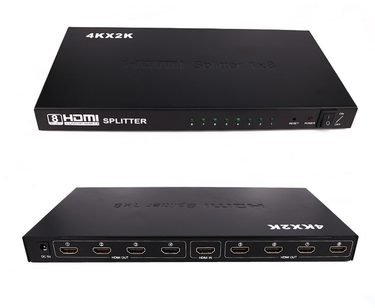 HDMI-сплиттер 1x8, 4K, 3D