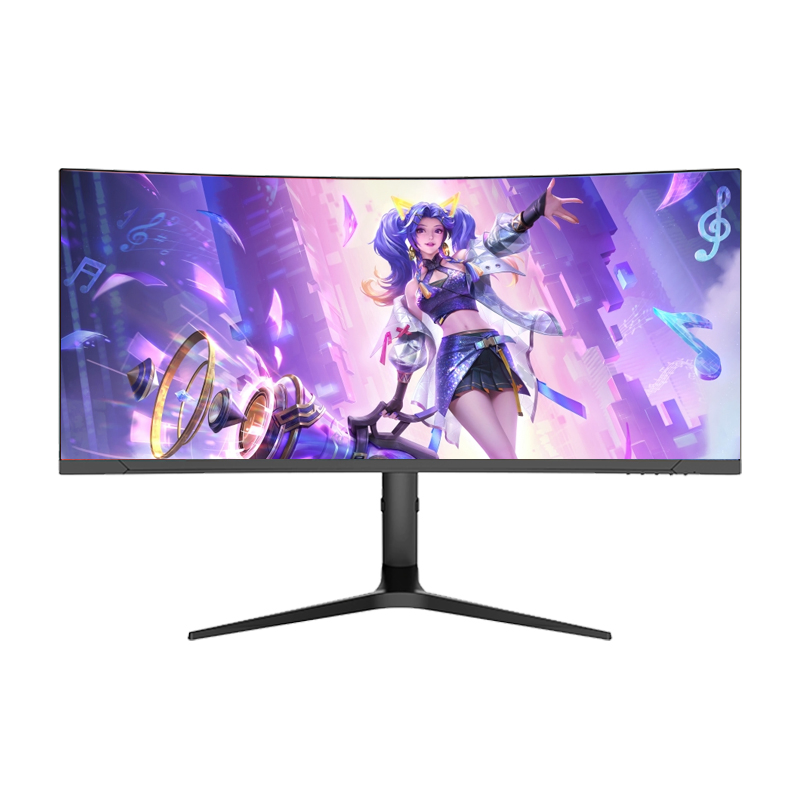 High Quality 34 Inch Curved Gaming Monitor 4K 144Hz 165Hz Lifting Base Frameless Gaming Monitors