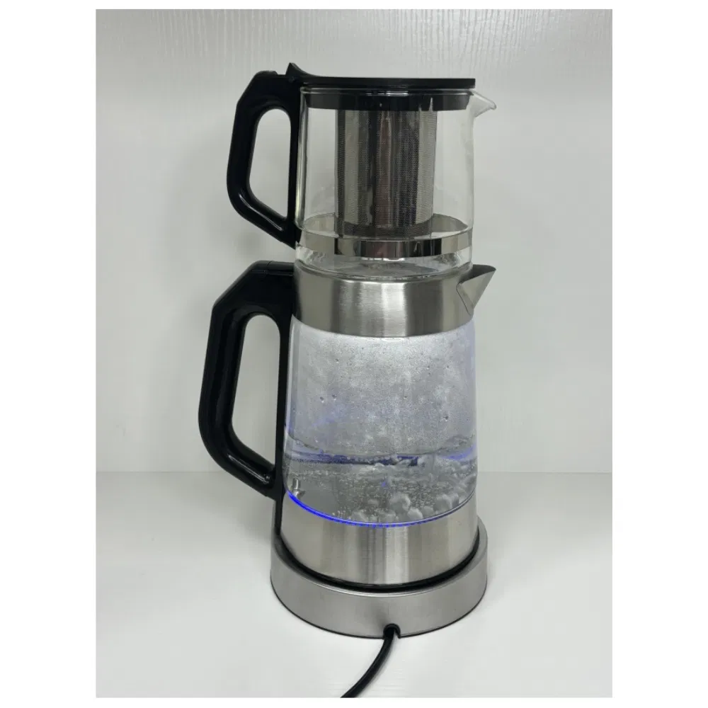 1.8L Digital Temperature Adjustable Electric Glass Tea Maker Kettle with Tea Pot
