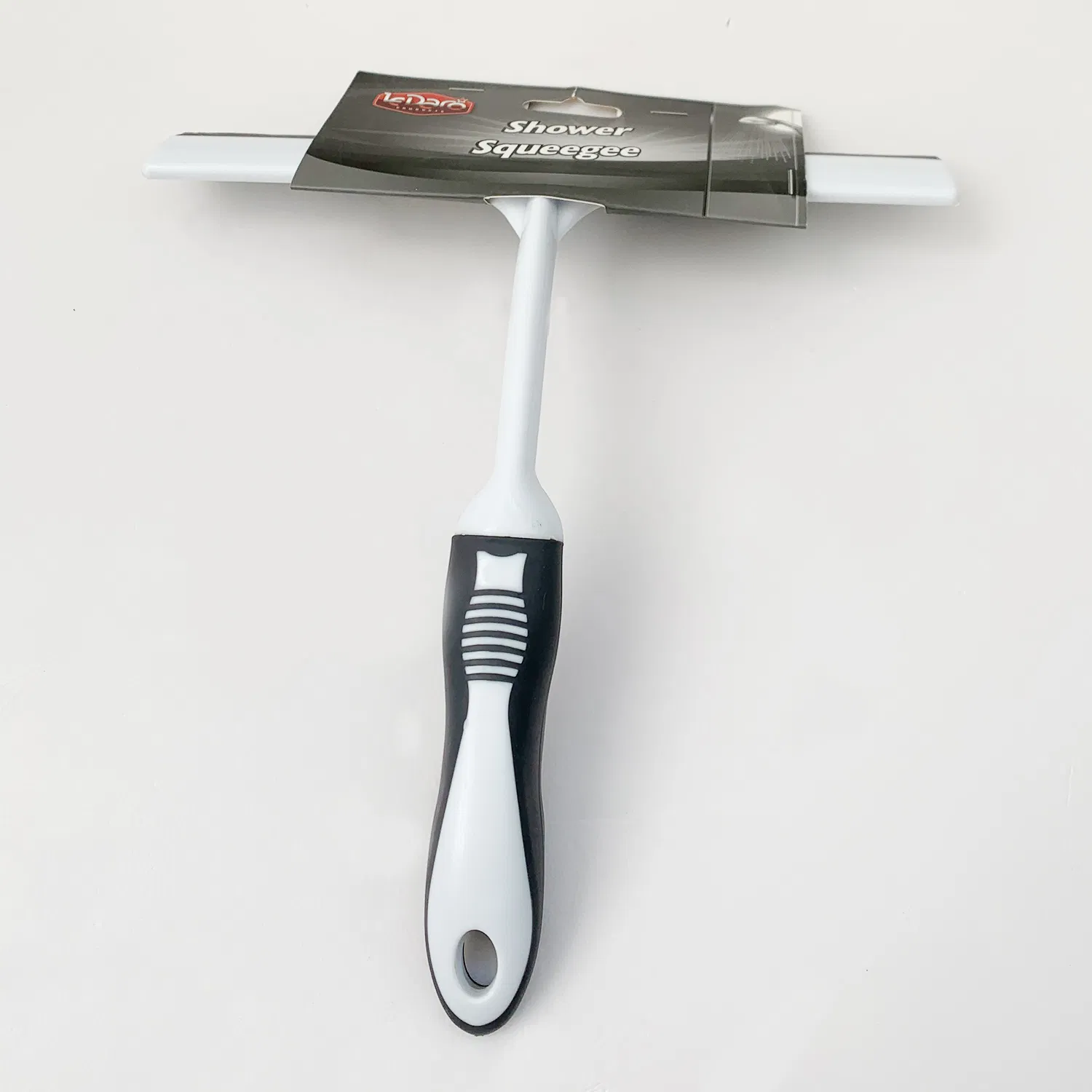 10” Window Shower Squeegee with PP Handle and TPR Grip and Lip for Glass Doors Bathroom Window Mirrors Cars Cleaning