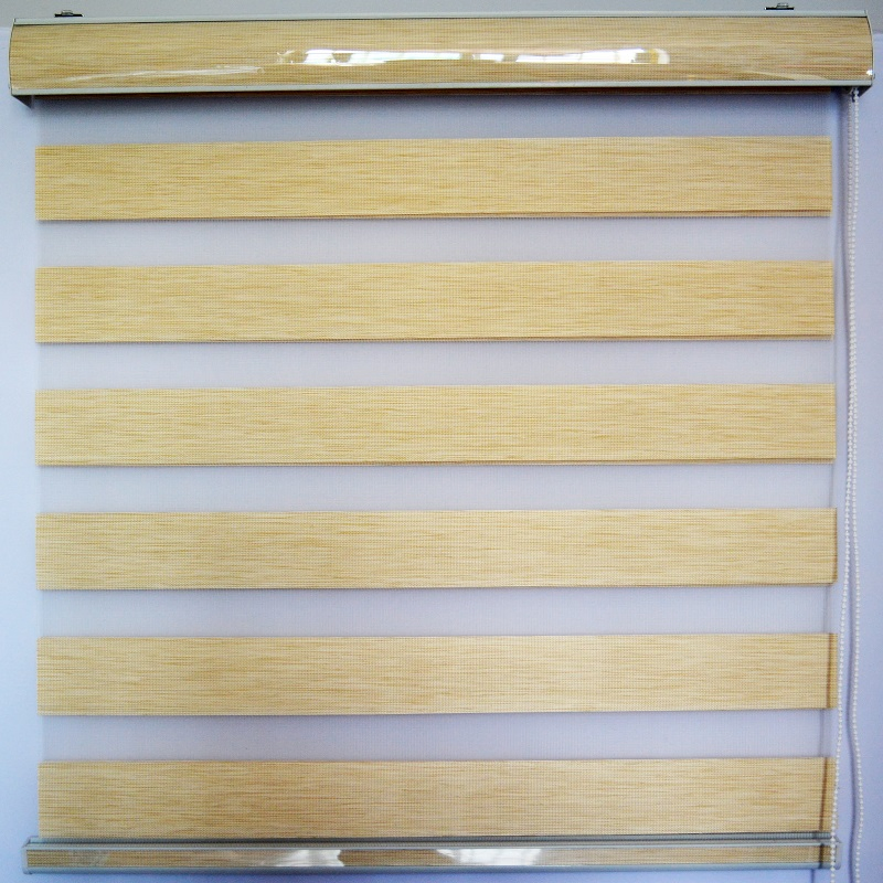 Jute Fabric Curtain Day and Night Double Layer Zebra Blinds Roller Shades Linen