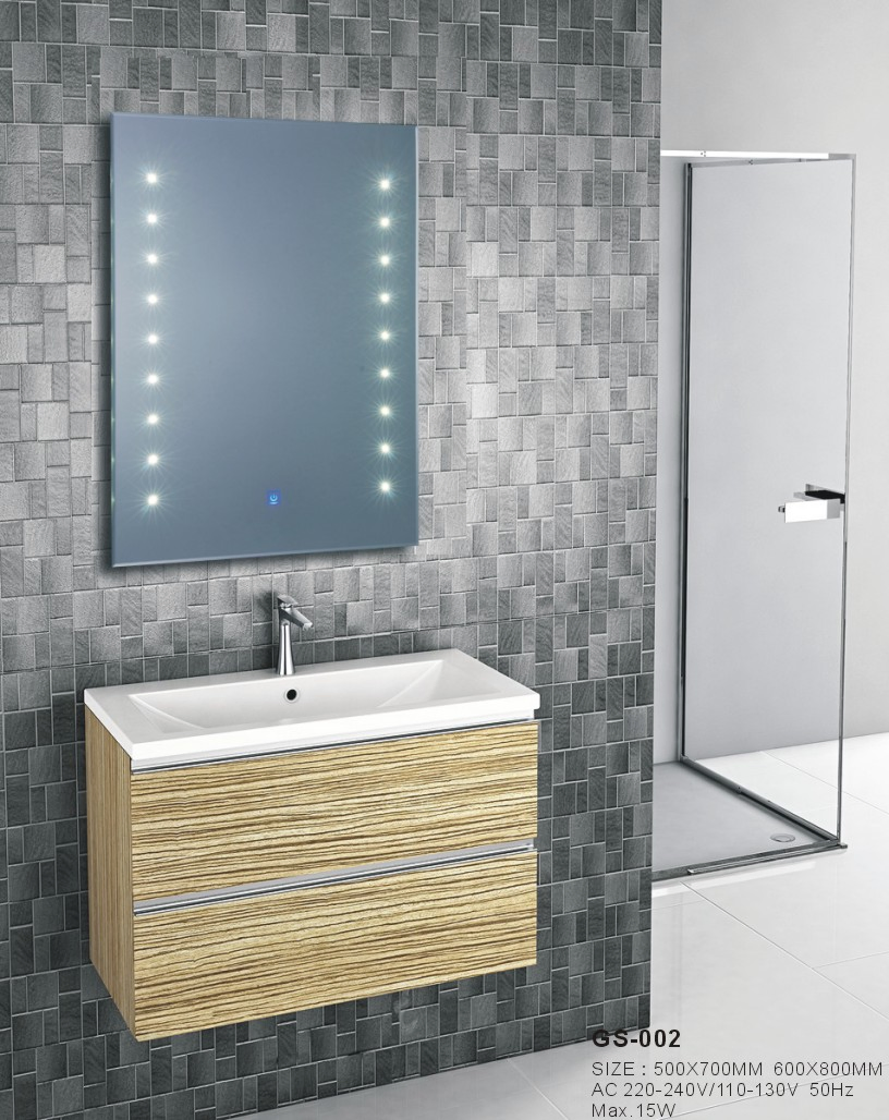 Home Hotel Wall Silver Smart Glass LED Bathroom Furniture Mirror
