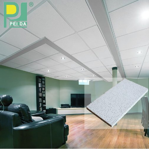 Ceiling Tiles 12mm Mineral Fiber Planks with Square Edge