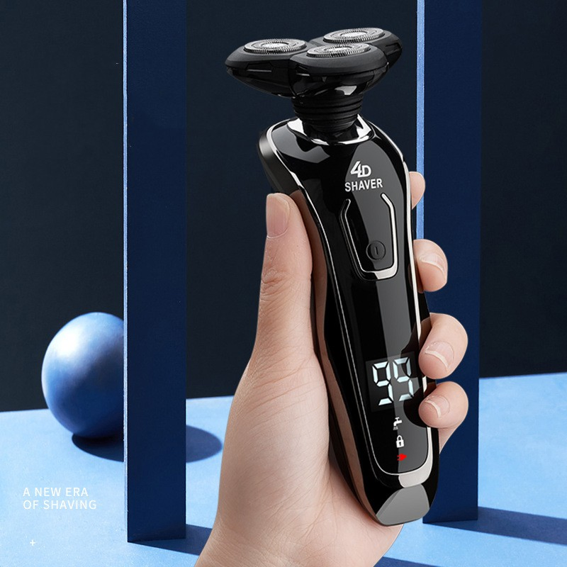USB Rotary Rechargeable Waterproof Triple Blade Shavers for Man with USB Charging Shaver