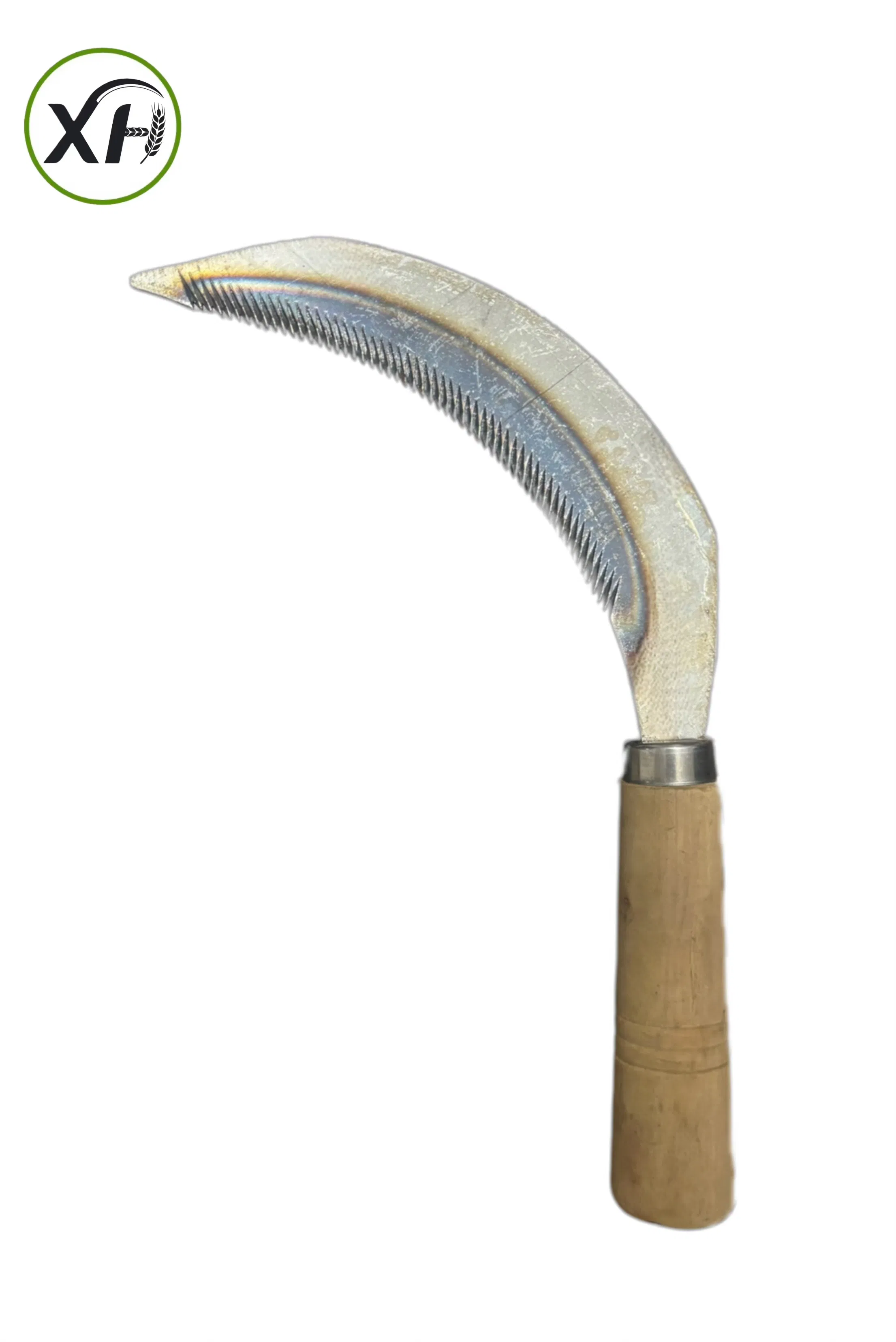 Model-212 Agricultural High Carbon Steel Grass Tooth Sickles Wooden Handle Farming Sickles