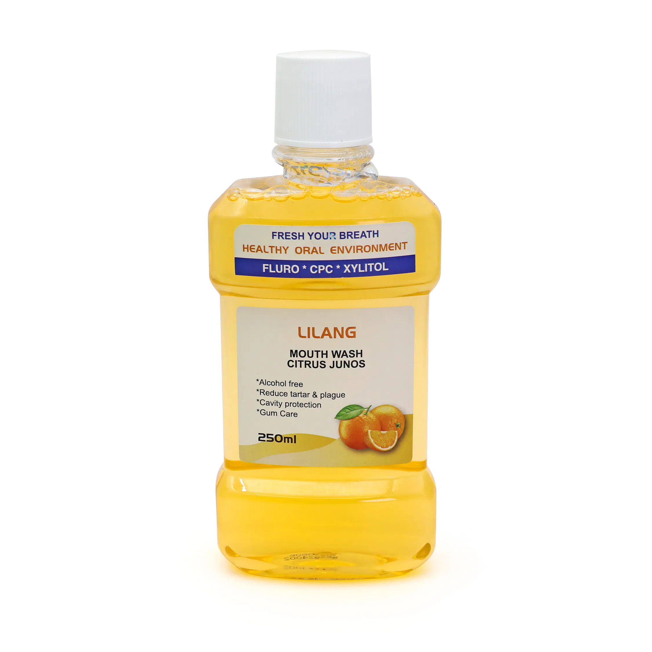 Private Logo OEM Customize 250ml Zero Alcohol Fresh Breath Peppermint Mouthwash