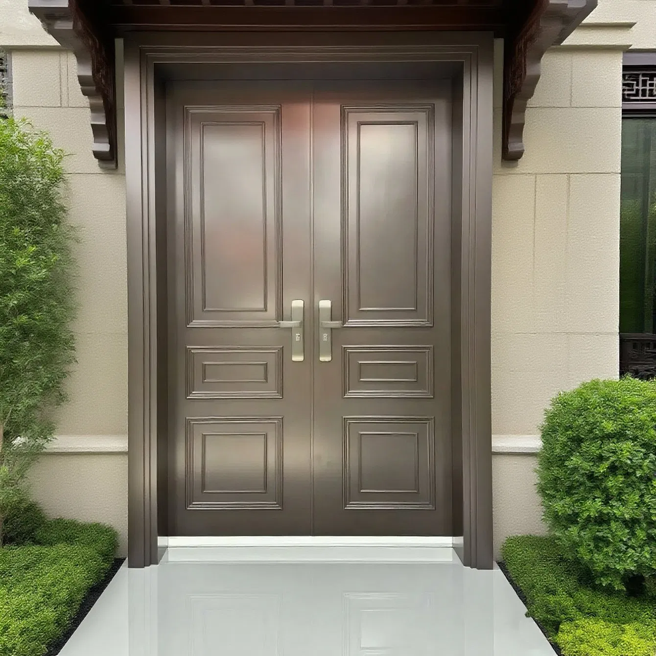 Алюминиевая садовая калитка с защитой