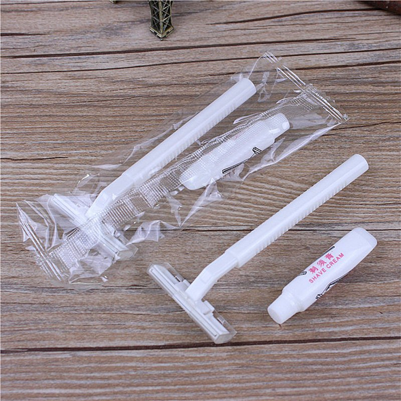 Hotel Plastic Razor with Shave Cream Men Shaving Disposable Razors